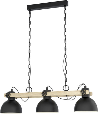 Eglo lubenham hanglamp - e27 - 90 cm - zwart bruin