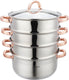 Klausberg 7736 - stoompan - 5 delig - 24 cm - 5 liter - rvs - alle warmtebronnen