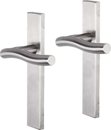 Impresso deurkruk - chester - voor binnen - vierkant deurschild - rvs - 2 stuks