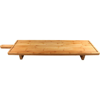 Afbeelding laden in galerijviewer, No brand serveerplank xxl bamboe 100x26x5,5 cm
