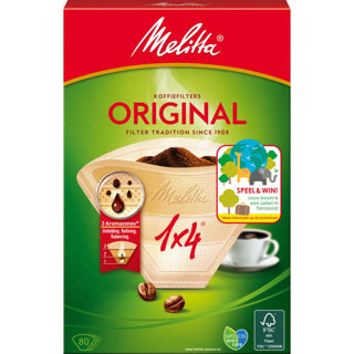 Litta me koffiefilters 1x4 80 stuks bruin | 4 stuks
