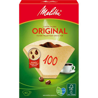 Litta koffiefilters me original 100 bruin 133 mm pak van 40