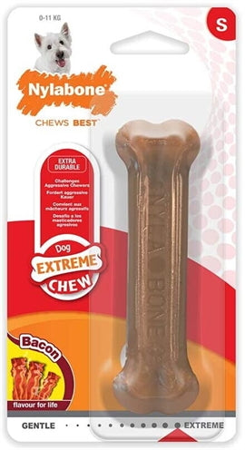Afbeelding laden in galerijviewer, Nylabone dura chew voor harde bijters baconsmaak

