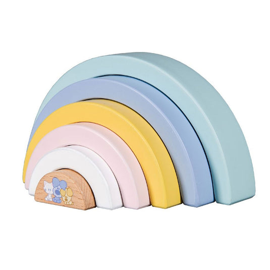 Rubo toys woezel en pip baby regenboog
