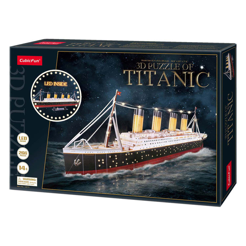 Afbeelding laden in galerijviewer, Cubic fun 3d puzzel titanic met led verlichting - 266st.
