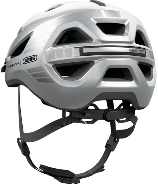 Abus fietshelm urban-i 4.0 lr signal silver l - 57-61 cm - zilver - geschikt voor gebruik op elektrische fietsen - stadsfietsen - 280 g