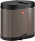 Wesco eco-verzamelaar prullenbak | 30 liter | duo pedaalemmer (2x15 liter) | metaal - warm grijs | afvalscheiding - made in germany