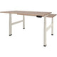 Zit-sta-bureau schaffenburg dextro plus duo melamine lichtbruin, wit