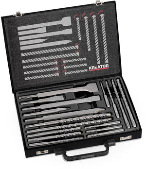 Kreator krt012801 - bit- en borenset - sds-plus - 17 delige beitelset