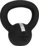 Avento kettlebell - 6 kg - gietijzer - zwart zilvergrijs
