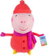 Sambro peppa pig knuffel - peppa pluche knuffel 50 cm - winter editie