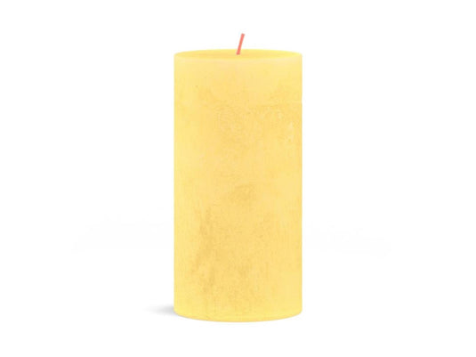 Bolsius shine collection rustiek stompkaars 130 68 sunny yellow