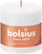 Bolsius shine collection rustiek stompkaars 100 100 cloudy white- wolkenwit
