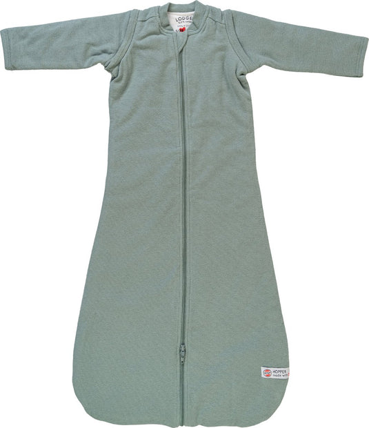 Lodger hopper - baby slaapzak winter met afritsbare mouwen - 98cm - 3.3 tog - autostoel - groen - winterslaapzak