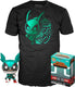 Funko pop! my hero academia: set figure and tee - deku with helmet maat l