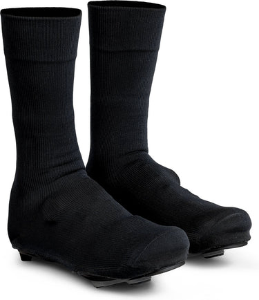 Gripgrab - flandrien knitted waterproof wielren overschoenen waterdichte gebreide race fiets overschoenen - unisex - zwart - maat s (36-38)