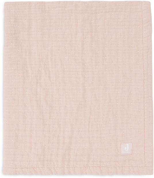 Jollein deken hydrofiel 75x100cm jacquard wild rose gots