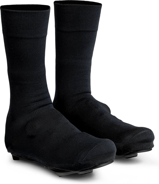 Gripgrab - flandrien knitted waterproof wielren overschoenen waterdichte gebreide race fiets overschoenen - unisex - zwart - maat l (42-44)