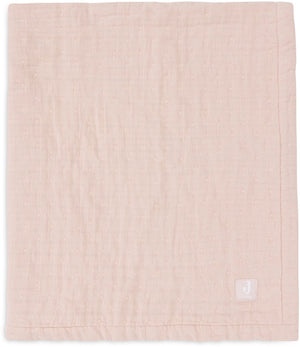 Jollein deken hydrofiel 75x100cm jacquard wild rose gots