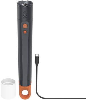 Hama zaklamp - flx1200-c - 1200lm - usb-c - alumimium - 4 standen + sos - zoom - karabijnhaak - zwart
