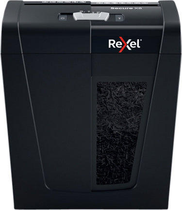 Rexel secure x8 stille papierversnipperaar - p4 snippers - tot 8 vel - 14l - zwart