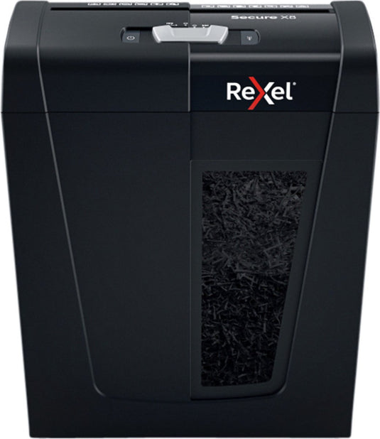Rexel secure x8 stille papierversnipperaar - p4 snippers - tot 8 vel - 14l - zwart