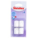 Metaltex vierkante plakhaken 4 stuks wit