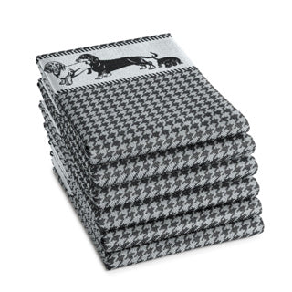 Ddddd theedoek saar 60x65 black | 6 stuks