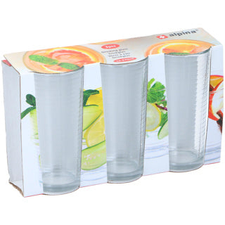 Alpina drinkglas 270ml ø6,5x13,5cm set a 3 stuks