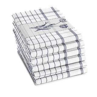 Afbeelding laden in galerijviewer, Ddddd theedoek lisse 60x65 blue | 6 stuks
