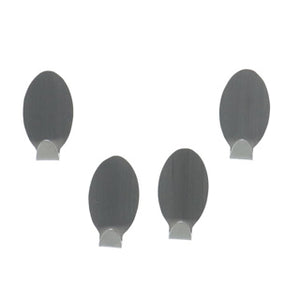 Metaltex plakhaak ovaal 4 stuks - chroom