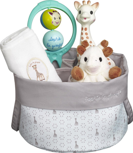 Sophie de giraf geboortemand - babygeschenkset - kraamcadeau - babyshower cadeau - 21x21x20 cm - vanaf 0 maanden - 5-delig