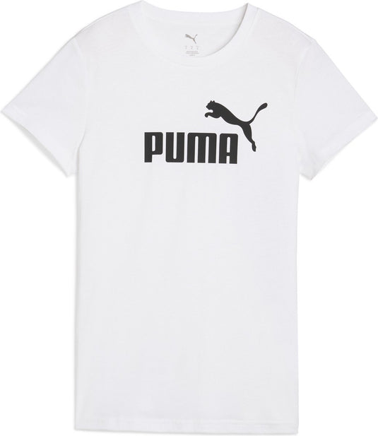Puma ess no. 1 logo tee dames sportshirt - white l