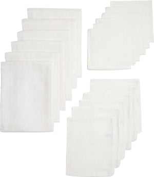 Meyco baby uni starterset - 18-pack - hydrofiel - white