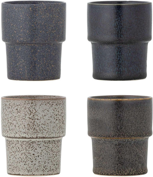 Bloomingville mok aardewerk bruin ewan - set van 4