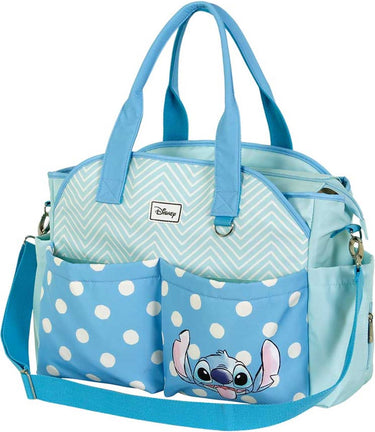 Karactermania - disney - lilo en stitch - baby tas - pracktische luiertas voor de kinderwagen - blauw
