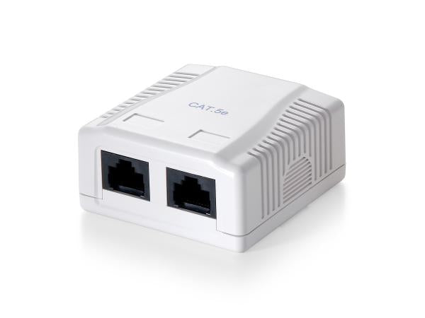 Afbeelding laden in galerijviewer, Equip 235112 2-port cat.5e surface mount box, rj-45, 5e, white, 59 mm, 29.5 mm, 61 mm
