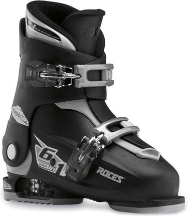 Roces - idea up - skischoenen - kinderen - 19.0-22.0 (30-35) - zwart - zilver
