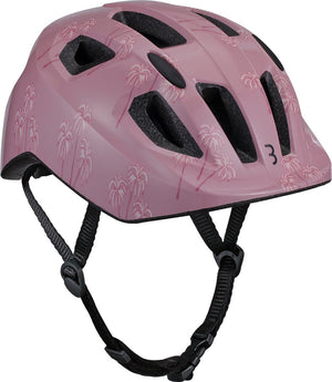 Bbb cycling hero kinderhelm fiets roze - verstelbaar - wasbare padding - small: 1 - 3 jaar - fietshelm meisjes en jongens - fietshelm kinderen - pink palmtrees - bhe-172
