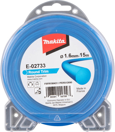 Makita e-02733 maaidraad rond 1,6 mm 15 m voor accu grastrimmer dur 181 ur 100 ur 3000 ur 3500
