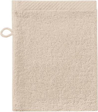 Seahorse - pure - 3x washandjes - 16x21 cm - set van 3 stuks - zandkleur