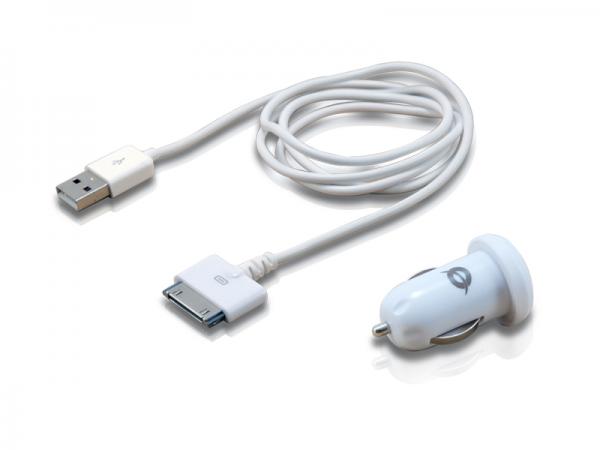 Afbeelding laden in galerijviewer, Conceptronic cusbcar2aset apple cable with car tablet charger, 2a
