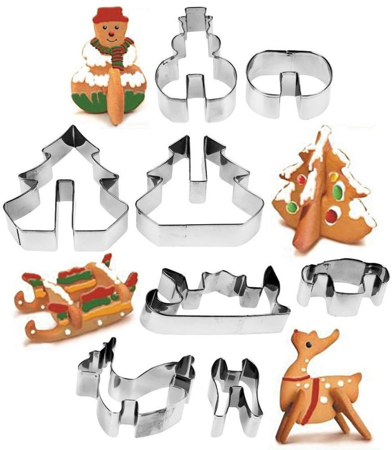 Afbeelding laden in galerijviewer, Uitsteekvormenset 3d kerstkoekjes, 8dlg.
