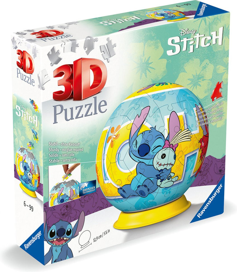 Afbeelding laden in galerijviewer, Ravensburger 3d puzzelbal stitch en pop, 54st.
