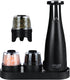 Adler - roestvrijstalen specerijenmolen set - 150ml - usb-oplaadbaar - zwart