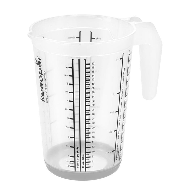 Afbeelding laden in galerijviewer, Keeeper kunststof maatbeker anti-slip 1,5l ã˜13,5x19cm nordic grey
