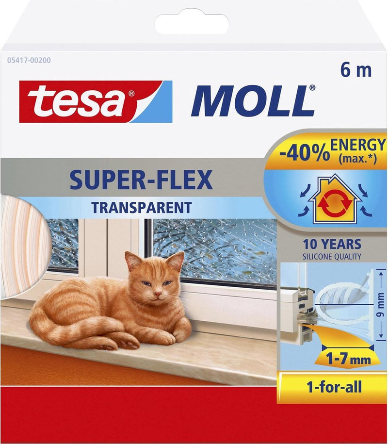 Afbeelding laden in galerijviewer, Tesa moll superflex silicone - transparant - 9 mm x 6 m

