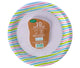 Duni papieren borden stripes multi ø22cm pak a 10 stuks