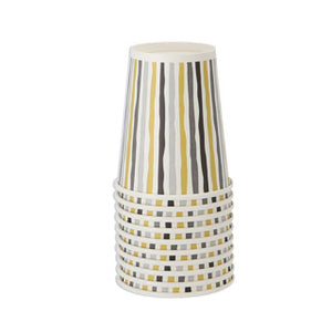 Duni bekers stripes black gold 24 cl 10 stuks | 5 stuks