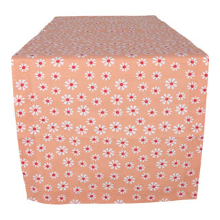 Afbeelding laden in galerijviewer, Daisy flowers tafelloper oranje 50x140 cm | 3 stuks
